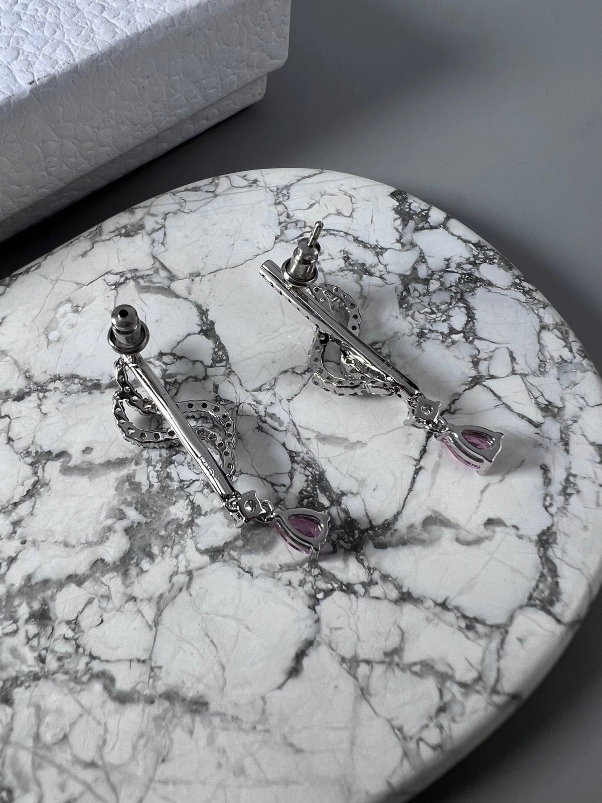 18K Dior Vintage Purple Crystal Earrings