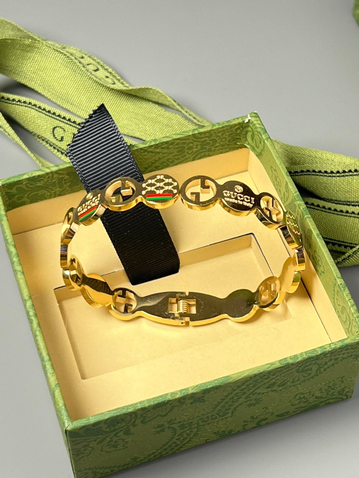 18K Double Gucci Vintage Bracelet