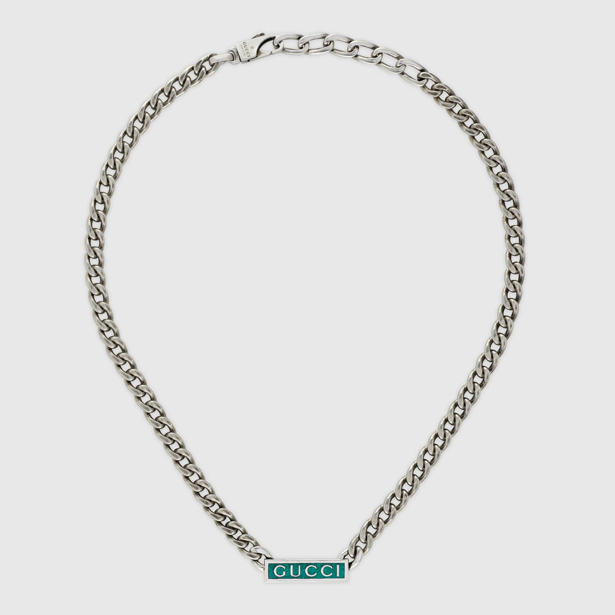 Double Gucci Enamel Chain Necklace