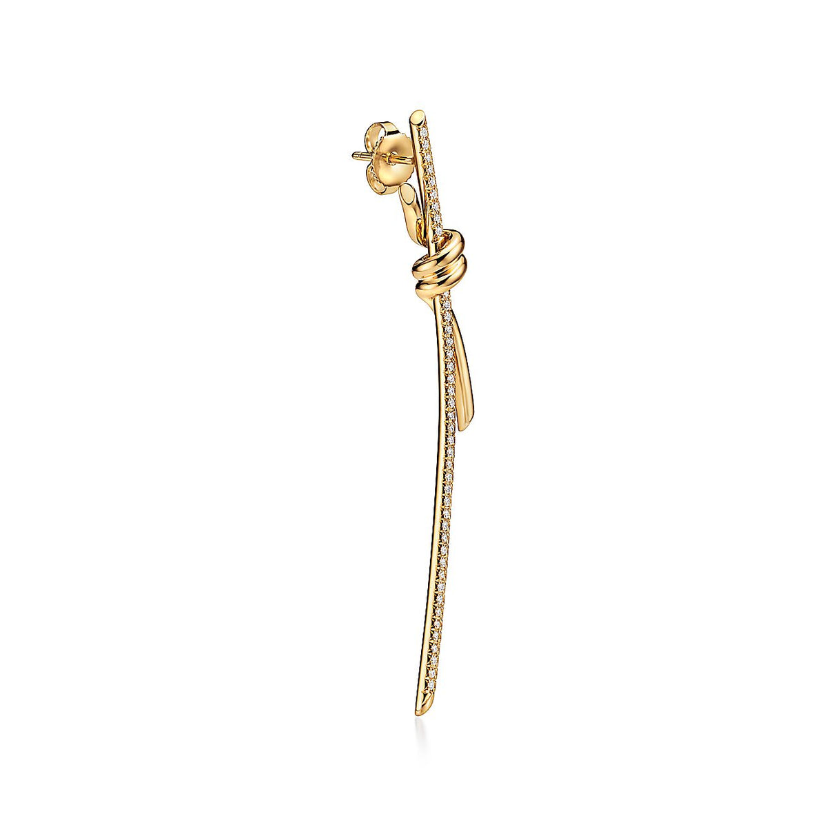 18K Tiffany Knot Drop Diamonds Earrings