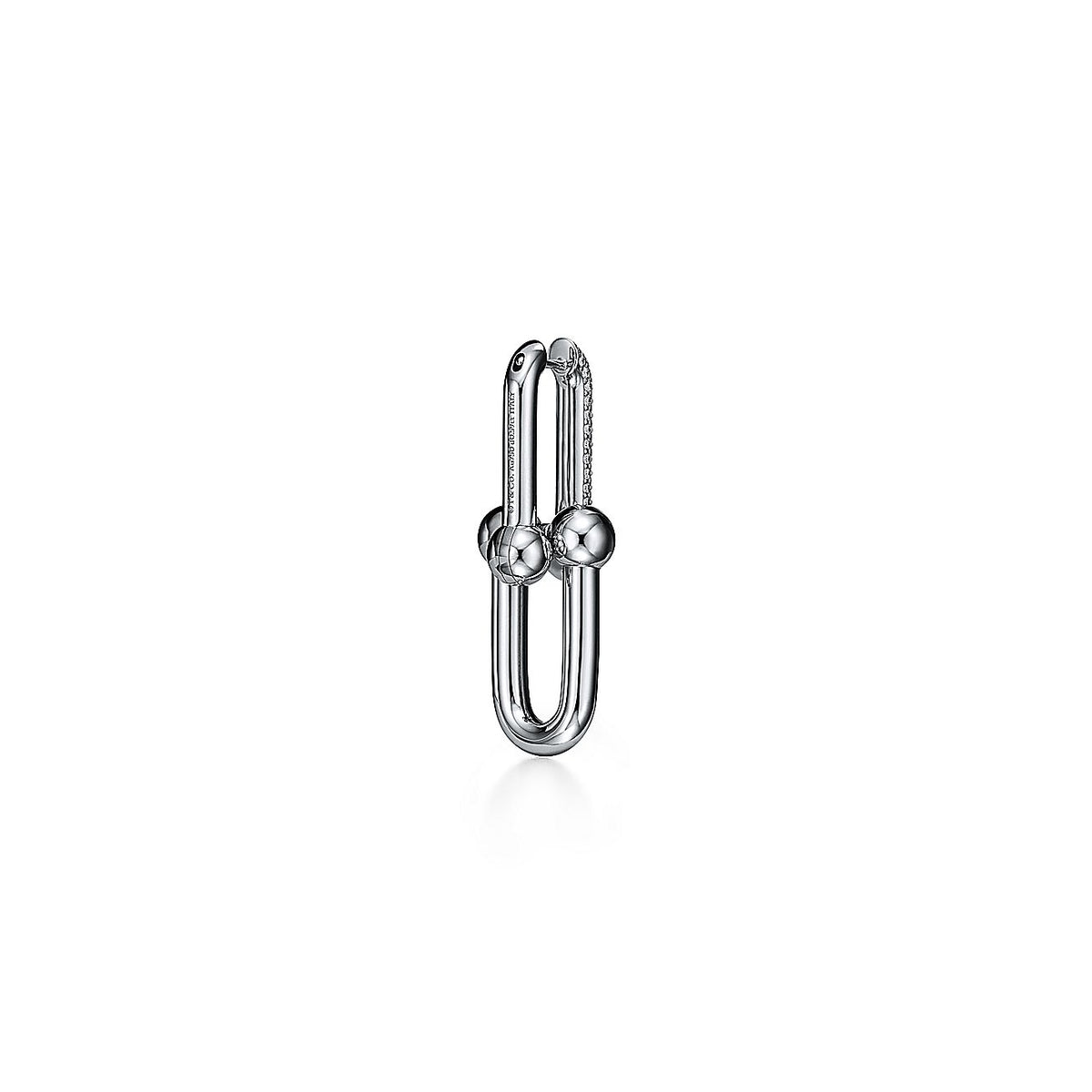 18K Tiffany HardWear Large Link Diamonds Earrings