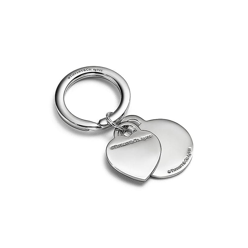 18K Tiffany Round & Heart Tag Ring
