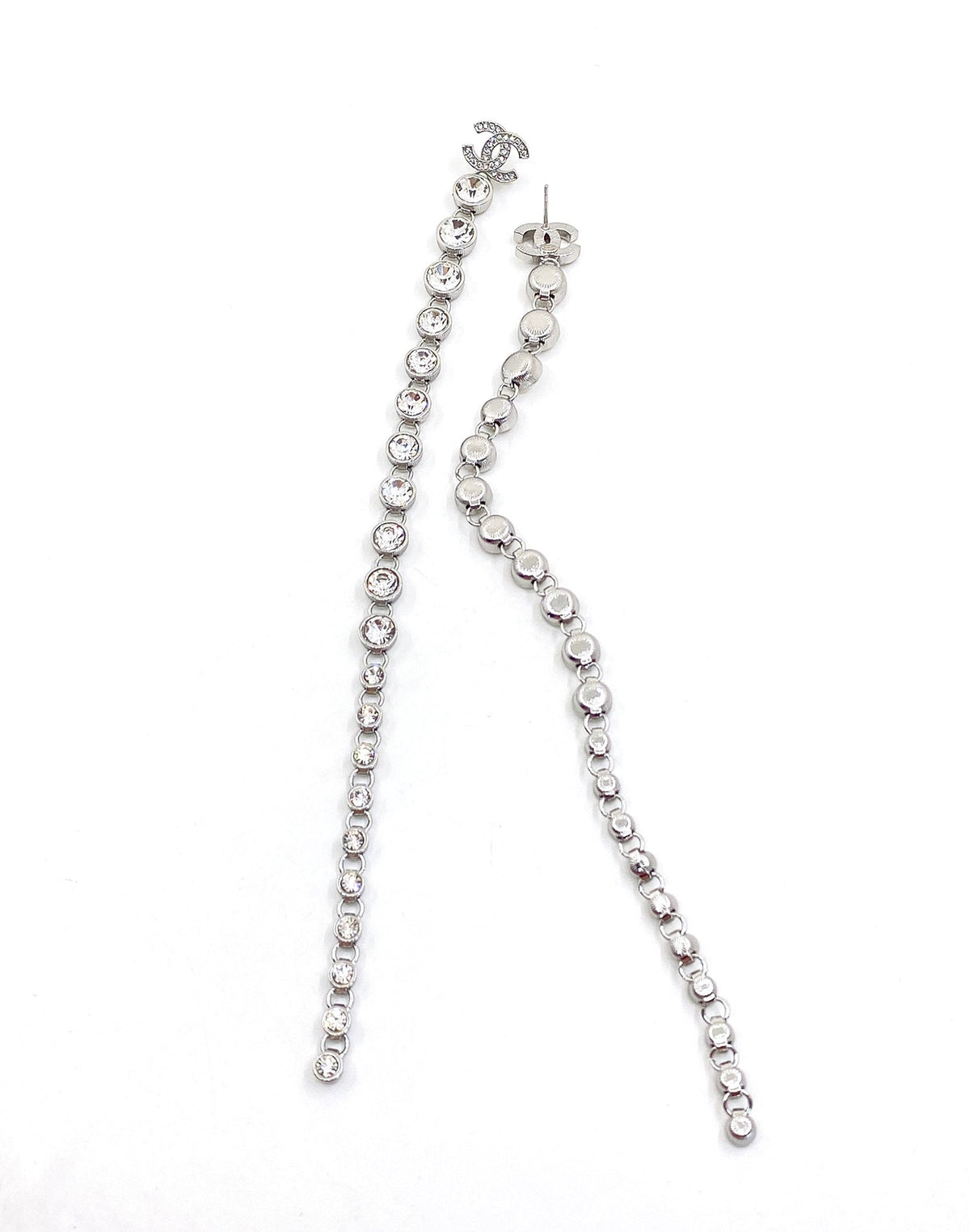 18K  Chanel Long Crystals Earrings