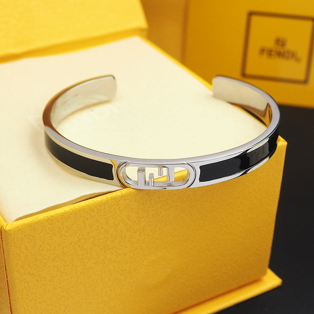 18K Fendi Open Cuff Bracelet