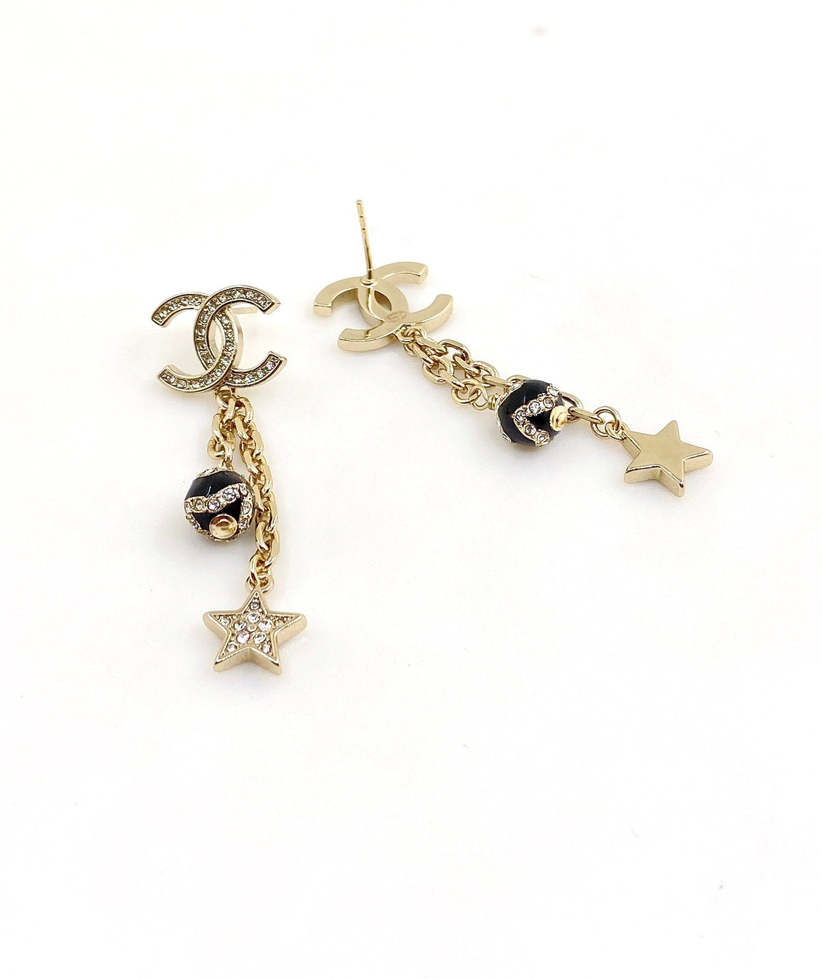 18K  Chanel Star Pearls Earrings